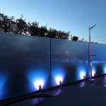 Aleader 8mm 10mm 12mm Grūdinto LED Stiklo Turėklų Sistema Stulpelis Turėklas Su LED &Scaron;viesa auksas