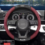 2026 Kar&scaron;tas automobilio neslystantis kvėpuojantis zom&scaron;inis vairo užvalkalas, skirtas Audi A3 A4 A5 A6 A7 A8 Q1 Q2 Q3 Q5 Q7 Q8 S3 S4 S5 S6 RS3 RS4 RS5 TT