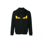FENDI Vyri&scaron;ki juodi su gobtuvu vidutinio ilgio kardiganai FY07965EYF0QA1 50 black