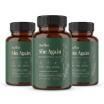 She Again Dieninis Maisto Papildas Menopauzei - Natūralus Sąnarių Palengvinimas & Energijos Palaikymas su Moringomis & Probiotikais - 60 Kapsulių 3pack