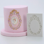 Silikoninės formos vintažinio veidrodinio rėmo tortas Fondant tortas dekoravimo formos Kepiniai Virtuvės kepimo įrankiai