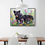 Deimantinis siuvinėjimas Visas ekranas Deimantinė mozaika Gyvūnas Deimantinis menas Kalnų kri&scaron;tolų paveikslėlis 20X30CM