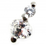 Les Tr&eacute;sors De Lily [D1415] - Pendentif Argent 'Focus' Blanc balta