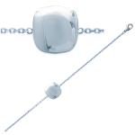 Les Tr&eacute;sors De Lily [G6328] - Bracelet Argent 'Identit&eacute;' argent&eacute; - 15x15 mm