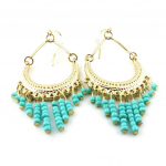 Les Tr&eacute;sors De Lily [M9398] - Boucles Cr&eacute;ateur 'Kilimanjaro' turquoise dor&eacute; auksas