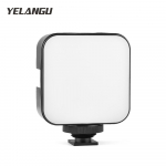 YELANGU LED01 Mini LED vaizdo &scaron;viesos fotografavimo lempa 6500K pritemdoma 5W su &scaron;alto bato laikikliu juoda