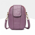 PU Oda Moteri&scaron;ki Crossbody Messenger Krep&scaron;iai Bolsa Moteri&scaron;ka rankinė Bolsos Flap Vintažiniai Maži Pečių krep&scaron;iai Telefono piniginė 13x6x18cm violetinė