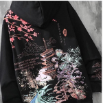 Kūrybingas madingas Harajuku Style Plus Velvet unisex gobtuvas rudens ir žiemos hiphopo gatvės &scaron;audymo porai sportinis džemperis M juoda