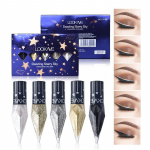 5 spalvų Glitter skystų akių pie&scaron;tukų rinkinys, Diamond Shining vandeniui atsparus ilgai i&scaron;liekantys spalvingi akių &scaron;e&scaron;ėliai, metalinis skystas akių kontūro ra&scaron;iklis, akių makiažo rinkinys
