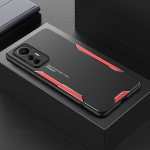 Aliuminio metalinis dėklas skirtas Xiaomi Mi 12 Lite 12 Pro 12S Ultra 12T 12X 5G Matinis dangtelis silikoninis objektyvas Apsauginis smūgiams atsparus telefono dėklas, skirtas Redmi K50 Ultra Mi 12 raudona