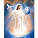 Deimantinis siuvinėjimas 5D &bdquo;pasidaryk pats&ldquo; deimantinis paveikslas Religija Jėzaus ir žemės piktogramos Siuvinėjimo kryželiu deimantiniai paveikslai Full Round 20x30CM