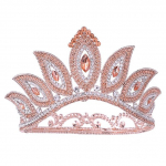 Baroko kri&scaron;tolinė vestuvių karūna Karali&scaron;koji karalienė Prabangus Prom Bride Diadem Moterų apskritimas Tiaras Galvos apdangalas Konkursas Vestuviniai plaukų papuo&scaron;alai
