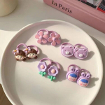 10 vienetų mini kūdikių plaukų juosta Kawaii animacinių filmų gėlių, gyvūnų elastinė plaukų virvė, skirta mažoms mergaitėms. Puikus galvos apdangalas