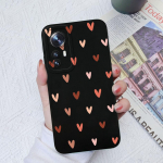 Skirta Xiaomi 10 11 12 13 Lite 10T 11T 12T 12S Ultra 11X Pro Dėklai Fashion Love Heart Camera Protection Square Skystas silikonas, skirtas Xiaomi buferiui Xiaomi Mi A2