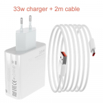 33w greito įkrovimo turbo įkroviklis skirtas Xiaomi 11 12 13 &scaron;altinis 6A USB C laidas POCO X5 X3 Pro F3 M3 Redmi Note 9 10 11 12 11s telefonui eu charger and 2m