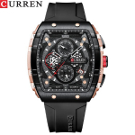 CURREN &Scaron;e&scaron;ių kontaktų laikrodis Chronograph Vyri&scaron;kas daugiafunkcis laikrodis