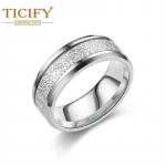 Personal Trend Titanium Steel Fog Rodge Ring Ring Moteri&scaron;kas žiedas 6 balta