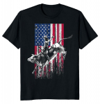 Bull Riders American Flag Unisex mar&scaron;kinėliai S