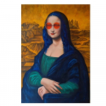 Juokingas abstraktus menas Monos Lizos drobės tapyba Modernus pop portretas Plakatas ir spaudiniai Gatvės meno sienų paveikslėliai, skirti namų dekoravimui 21cm&times;30cm NoFrame