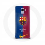 Coque pour Samsung Galaxy A8 2018 FC Barcelone Logo &Eacute;quipe de football