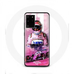 Coque pour Samsung Galaxy S20 Ultra Formule 1 Sergio P&eacute;rez Pilote de F1 Rose