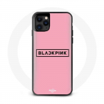 Dėklas Iphone 11 Blackpink K-pop grupė Logotipas Rožinis fonas