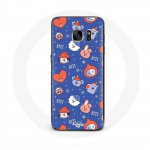 Coque pour Samsung Galaxy S7 Edge BTS Bangtan Sonyeondan BT21 No&euml;l 2023