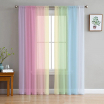 Miegamasis Permatomos užuolaidos Starlight Rainbow Spots Svetainė Virtuvė Langas Užuolaidos Sodas Terasa Balkonas Miegamasis Permatomos užuolaidos 135W x 160H(cm)
