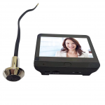&bdquo;Wi-Fi&ldquo; vidinė kamera 1080P Tuya Peephole Doorbell PIR judesio aptikimo durų peržiūros priemonė naktinio matymo vienpusis pokalbis 5000 mAh 4,3 colių LCD ekranas doorbell camera juoda