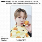 ATEEZ THE WORLD EP.FIN WILL Makestar vaizdo skambučio gerbėjas pasira&scaron;ys renginio naudos nuotraukų kortelė Yunho
