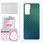 apgo Protective Skin Sticker for the back compatible with ZTE Axon 30s, Wrap Film, Foil, Vinyl - Pattern Carbon Chameleon CAKA1