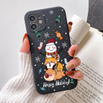 Naujųjų metų matinis dėklas, skirtas iPhone 12 11 Pro Max 7 8 Plus X Xr Xs SE20 13 6S Kalėdų dovana Kalėdų seneliui silikoninis telefono dangtelis Coque Iphone 7plus 8plus raudona