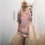 Senoviniai gėlėti paplūdimio kimono moteri&scaron;ki maudymosi kostiumėlių apdangalai Vasaros Bohemijos atostogų maudymosi kostiumėliai Cape maudymosi kostiumėliai One Size
