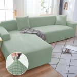 Vienspalviai elastingi sofos užvalkalai svetainei, tamprus užvalkalas fotelis sofos užvalkalas kampas L formos sekcinis sofos apsaugas 4seater235-300cm 1PC