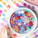 Rankų darbo rankų darbo 11 * 4,5 mm meistri&scaron;kai pasidaryk pats priedai apie 240 vnt AB spalvų pentagrama papuo&scaron;alų gamybai žvaigždžių karoliukai laisvi tarpiniai karoliukai 240Pcs įvairiaspalvis