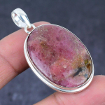 Rhodonite Gemstone Handmade 925 Sterling Silver Gift Jewelry Pendant 2.05 v5o41
