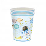 Kosmoso tema vakarėlio reikmenys berniukui Kosmoso vakarėlio dekoravimo lėk&scaron;tės puodelis Servetėlės ​​Stalo reikmenys Galaxy Space Planet Astronauts Teminis vakarėlis 100PCS
