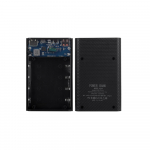 Super Fast Charge Power Box 20000mAh Akumuliatoriaus įkrovimo Storage Box Shell 8x18650 Power Bank Dėklas 9V 25W Be Baterijos iPhone 4x18650 juoda