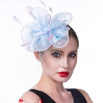 Flapper Great Headband Pearl Charleston Party Vestuvinis galvos apdangalas YP One Size &scaron;viesiai mėlyna spalva