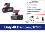Dashcam 4K WIFI GPS 24H naktinio matymo dvigubo objektyvo įra&scaron;ymo automobilio kamera DVR Dash Cam Led Deadpool įrankiai Black Box vaizdo įra&scaron;ymas No TF Card