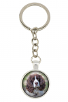 English Springer Spaniel - keychain with your photo, key decoration, bag pendant from Art-Dog brand sidabras