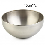 Nerūdijančio plieno salotų dubuo 12/15/20 cm vaisių sriuba ryžių makaronai ramen dubuo virtuvės indai Indai Maisto laikymo talpa 12cm sidabras