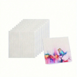 10 vnt Mini drobės skydelis 10 cm x 10 cm / 3,94 colio x 3,94 colio medvilnės balta tu&scaron;čia mini tamprios drobės lenta tapybai balta