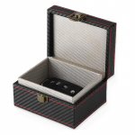 Automobilio beraktė Faradėjaus dėžė su juodu PU odos apvalkalu, apsaugos nuo vagystės raktų pakabuko RFID signalų blokatorius, Faradėjaus dėžė, mobiliojo telefono dėžutė