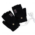 1 pora žieminių &scaron;ildomų pir&scaron;tinių, USB įkraunamos, dvipusės &scaron;ildomos, plaunamos storos megztos be pir&scaron;tų didelio elastingumo biuro spausdinimo studentų ra&scaron;ymo pir&scaron;tinės juoda