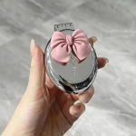 Mini sidabrinės spalvos sulankstomos &scaron;ukos su makiažo veidrodžiu moterims, mergaitėms, ne&scaron;iojamos, apvalios, mažos, kelioninės, masažinės plaukų &scaron;ukos, plaukų formavimo reikmenys