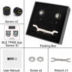 Motociklo TPMS 2 jutikliai Bluetooth 4.0 5.0 padangų slėgio stebėjimo sistema Pit Bike padangų testerio diagnostikos rinkinys Moto priedai Portable