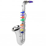 Plastikinis vaiki&scaron;kas saksofonas žaislas Mini saksofonas Saksas Vaikai Muzikos instrumentas Žaislas Dovana Sidabrinis sidabras