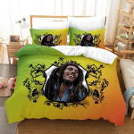 Bob Marley antklodės užvalkalų komplektai Muzikos legendos Jamaikos dainininkas Patogūs lovatiesiai Karalienės Karaliaus dydžio patalynės komplektai Miegamojo dekoras AU Single 140x210cm