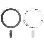 Mobiliojo telefono žiedo magnetinis pleistras belaidžio įkroviklio metalinis lipdukas, skirtas &bdquo;Magsafe IPhone 15 14 Xiaomi Huawei Universal&ldquo; juoda